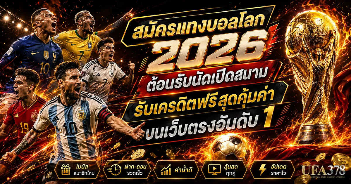 สมัครแทงบอลโลก 2026 ต้อนรับนัดเปิดสนาม รับเครดิตฟรีสุดคุ้มค่า